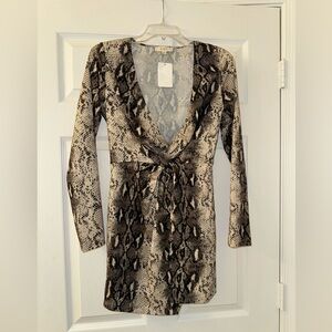 Mable Sexy Snakeskin Mini Dress!